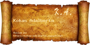 Kokas Adalberta névjegykártya